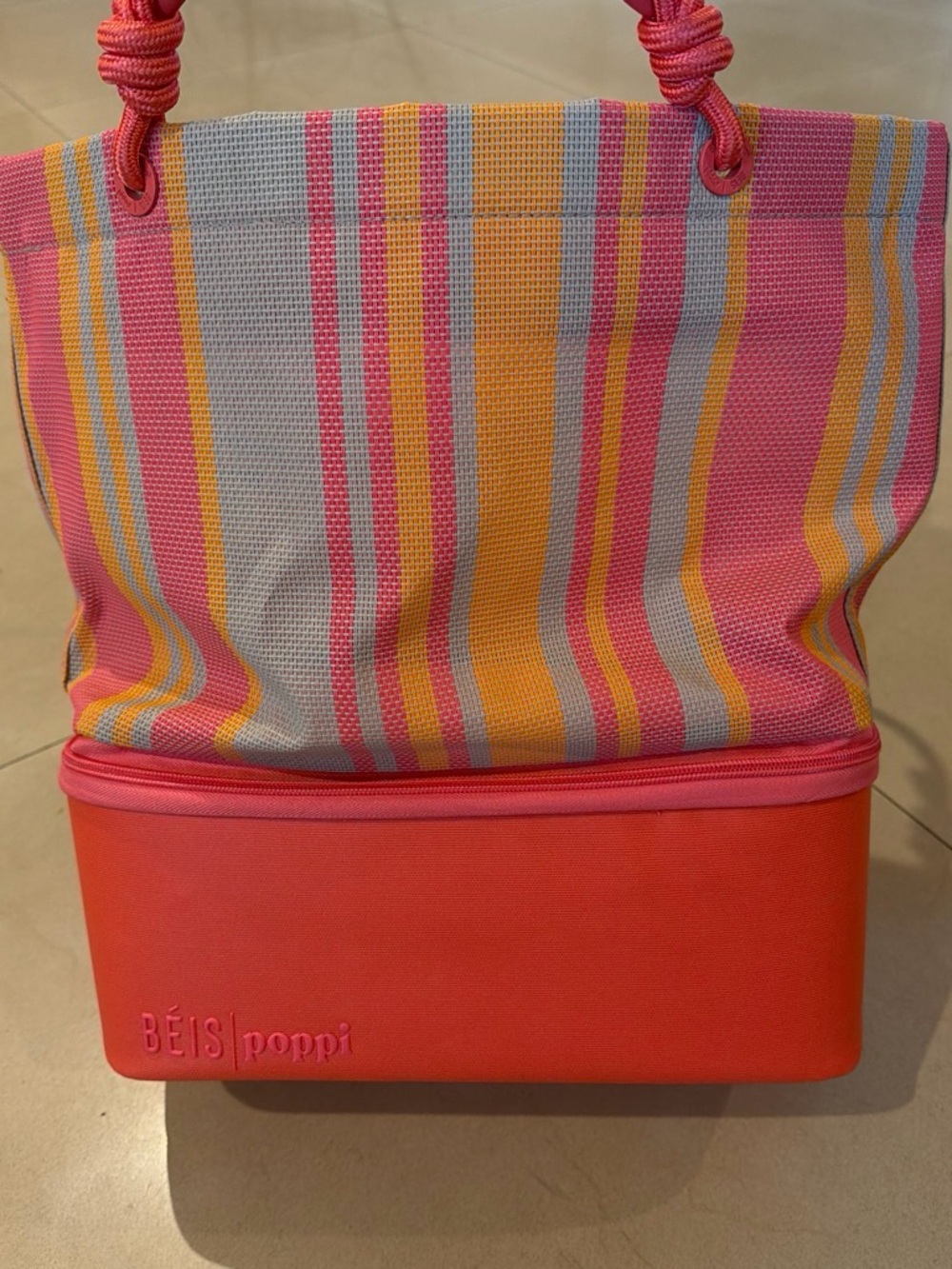 BÉIS x poppi The Cooler Tote in Juicy Stripe
